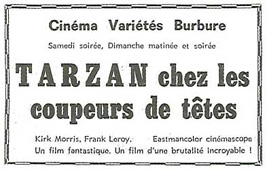 Une publicité parue dans L'Avenir d'Auchel pour un Tarzan de 1963.